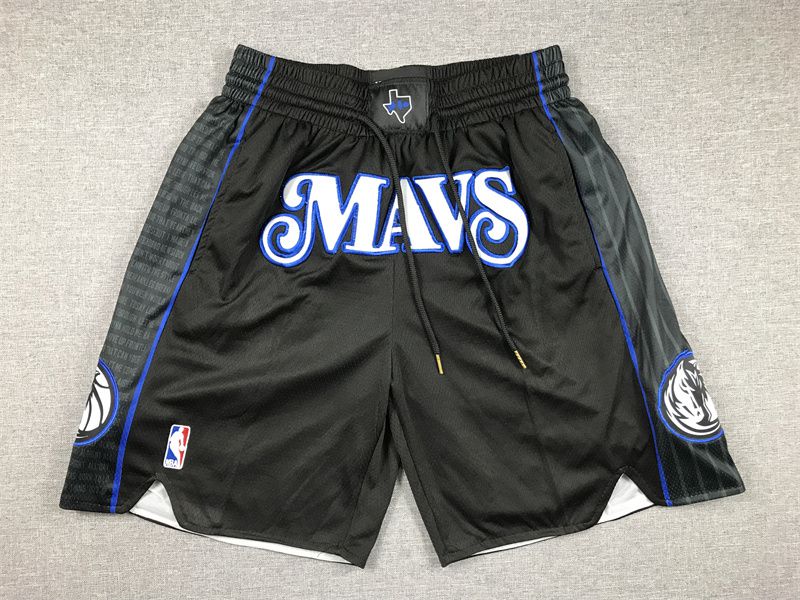 2025 Men NBA Dallas Mavericks Shorts Black style 1